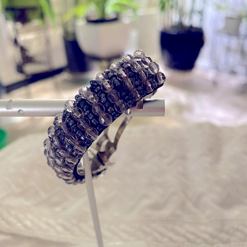 VINTAGE BEADED PONYTAIL HAIR CLIP - Picture 2 of 4